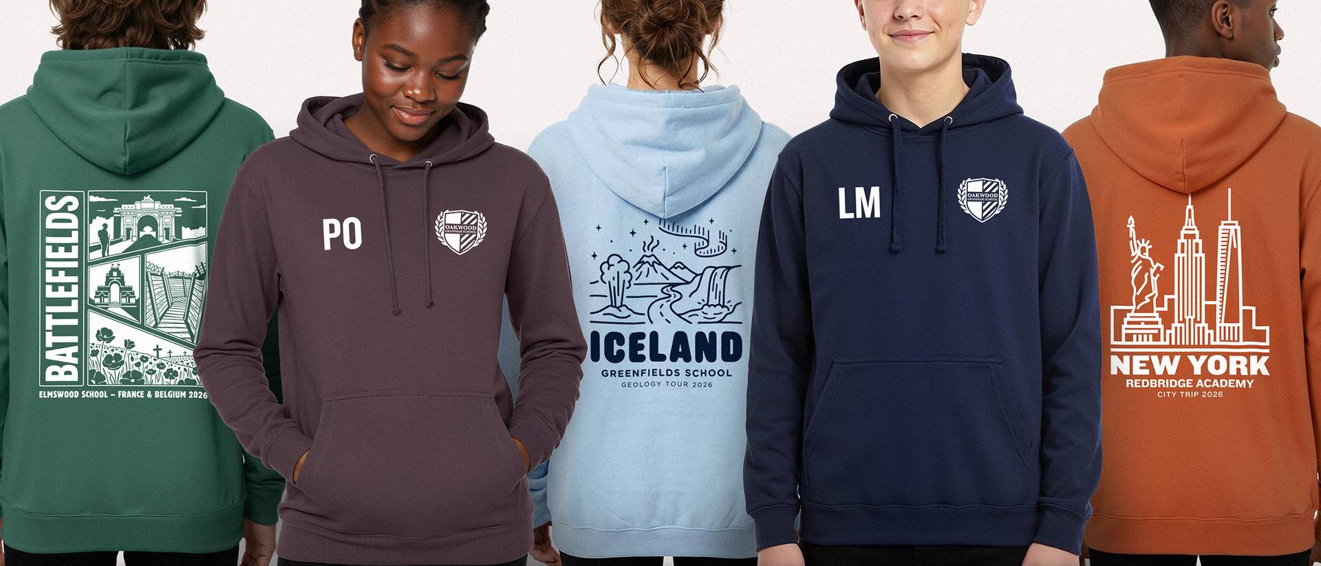 School trip hoodies