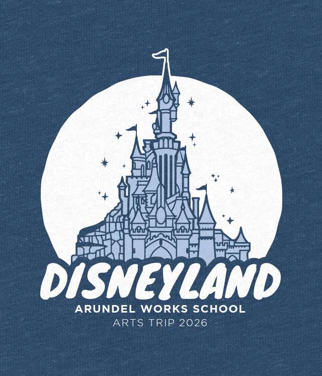 A custom school trip hoodie design for a Disneyland trip