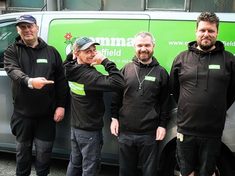 Printed hoodies for Emmaus Sheffield