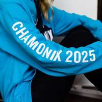 The school trip destination printed down the sleeve of a hoodie