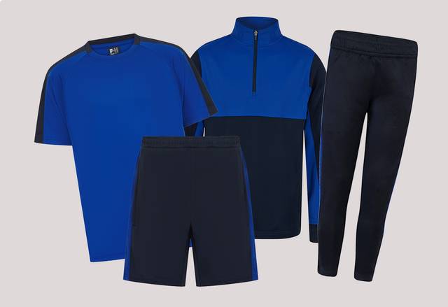 Navy / Royal — primary school PE kit colour