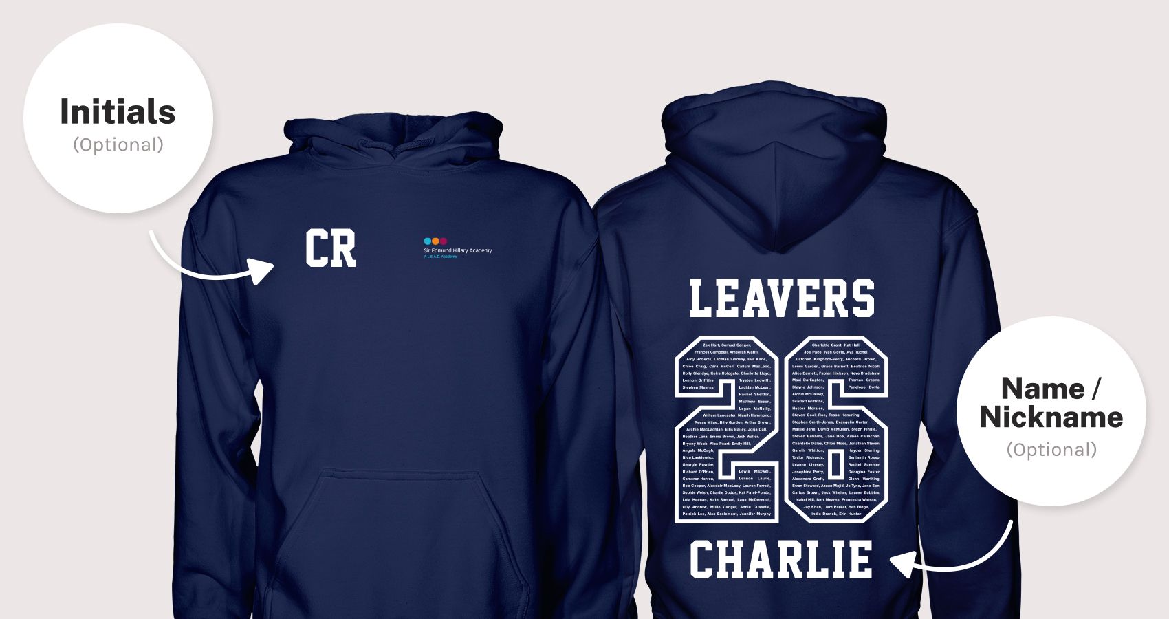 Sir Edmund Hillary Academy Leavers Hoodies 2026 null