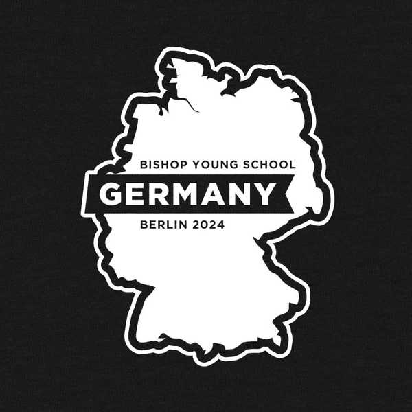 School trip hoodie design with a map of Germany