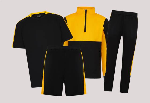 Black / Yellow — primary school PE kit colour
