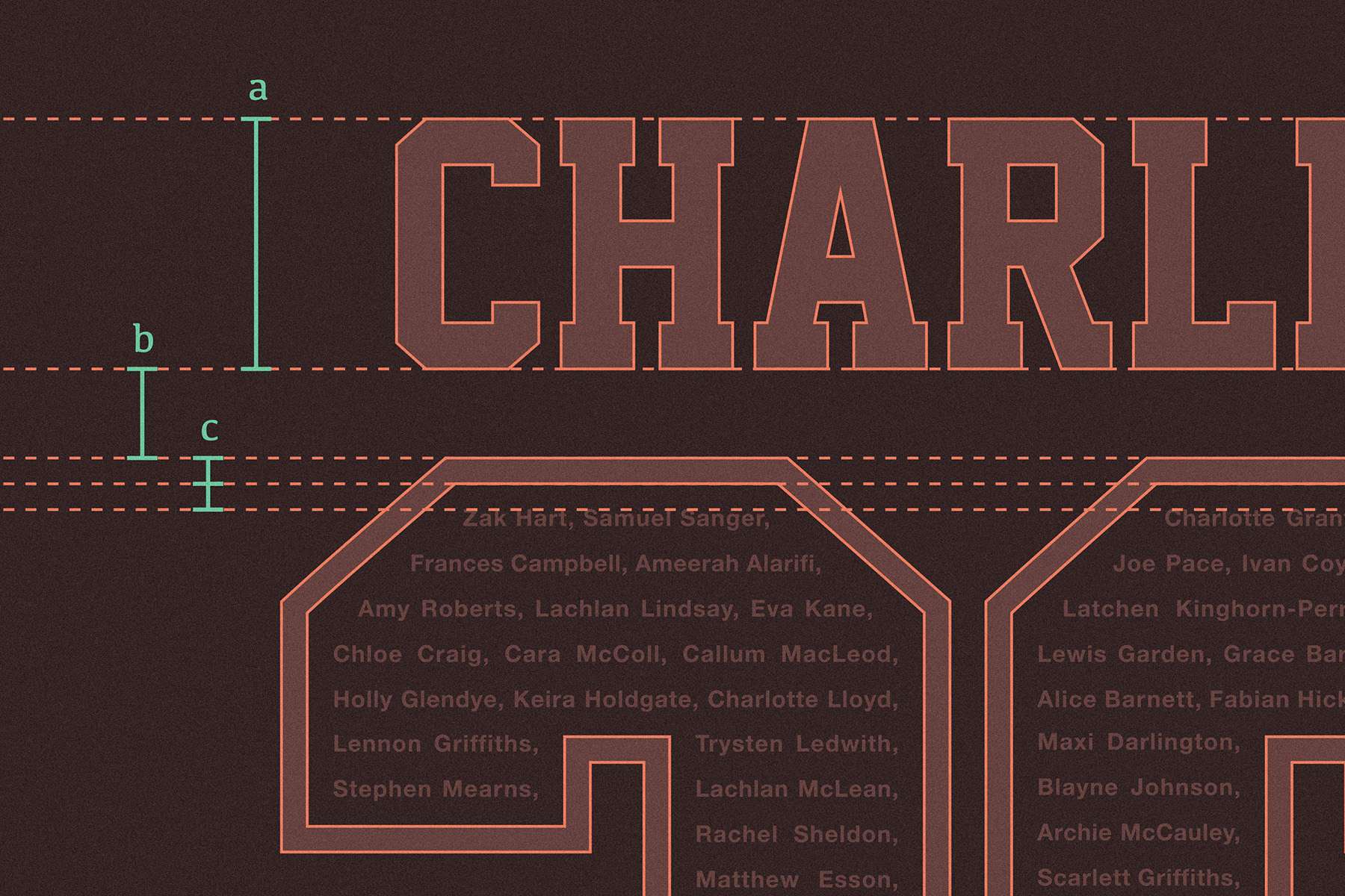 detailed illustration of how precise the leavers hoodie is designed and aligned