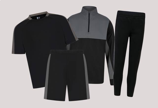 Black / Grey — primary school PE kit colour
