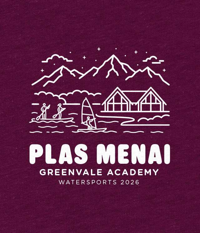 School trip hoodies design an illustrated scene of a watersports location