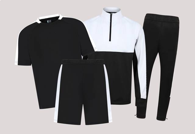 Black / White — primary school PE kit colour