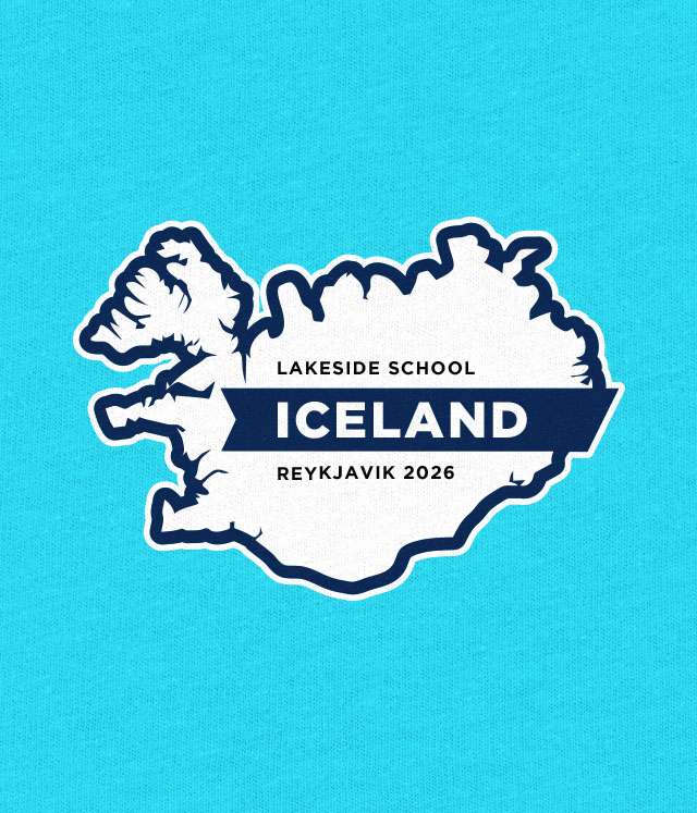 School trip hoodies design with a map of Iceland