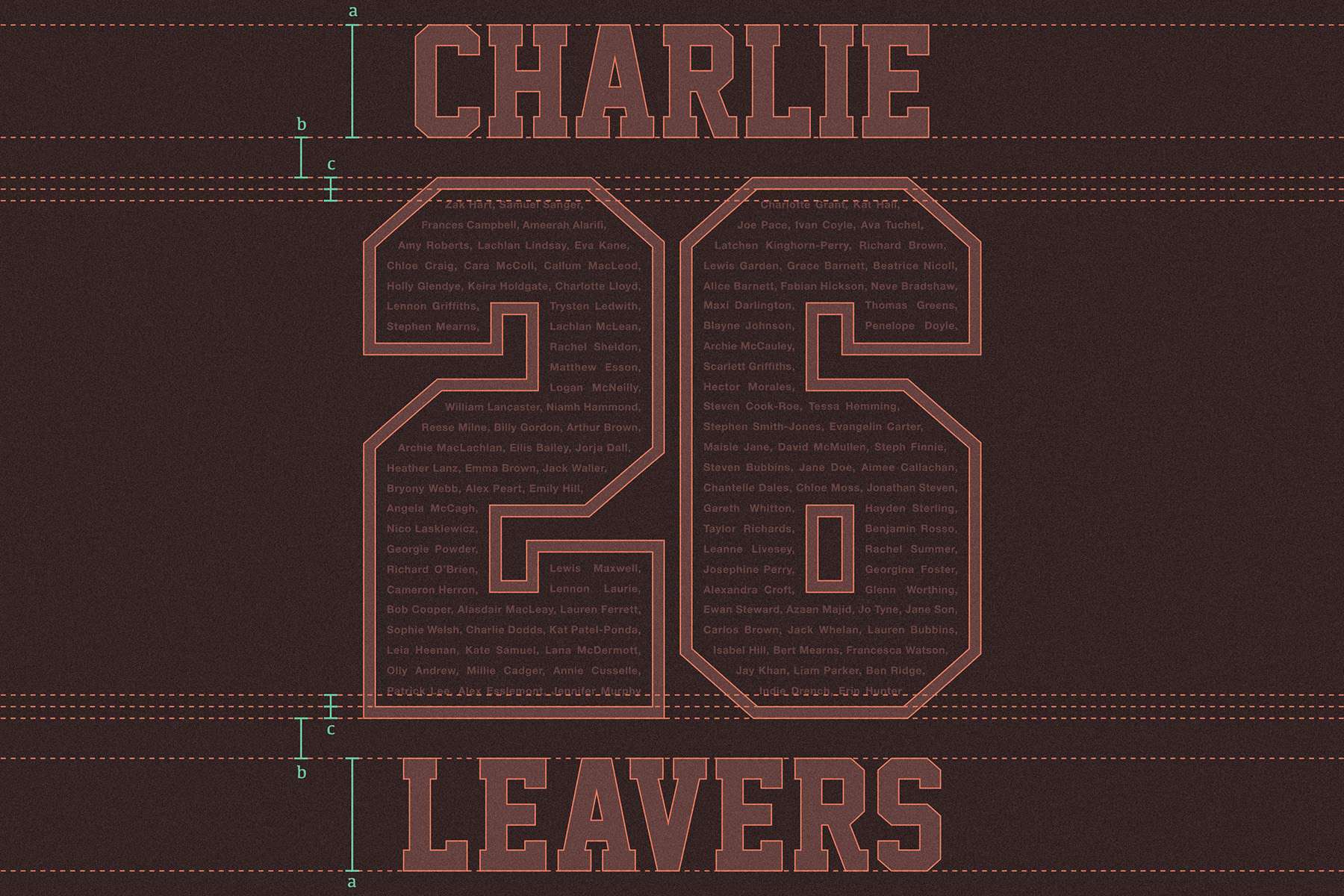 detailed illustration of how precise the leavers hoodie is designed and aligned