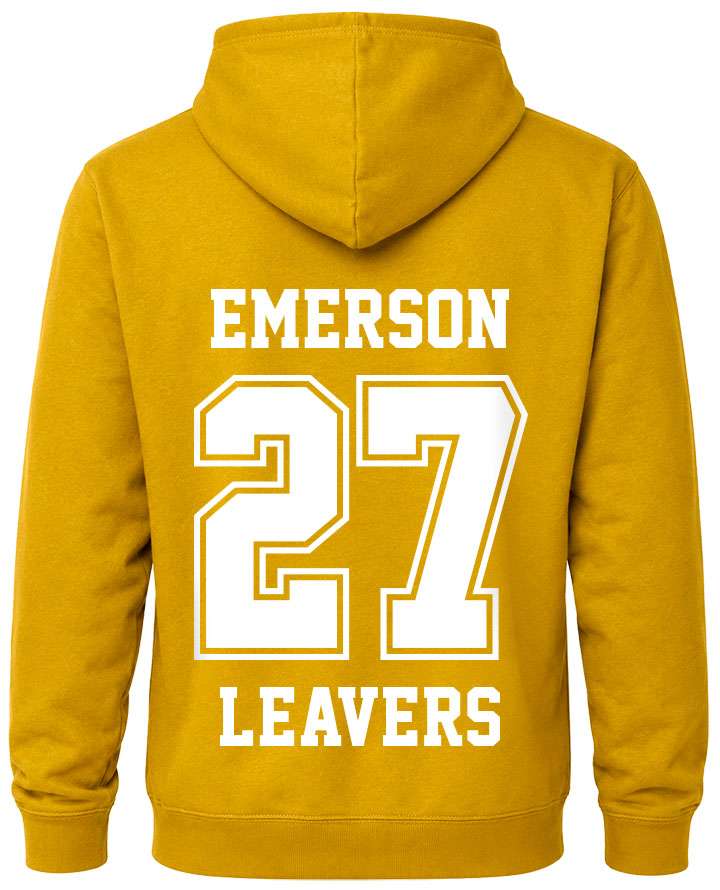 leavers hoodies solid 27 design with leavers printed across shoulders, solid 27, nickname printed at the bottom